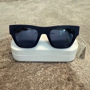 Calvin Klein CK24510S 438 Navy Blue Bio Acetate Square Sunglasses New Case